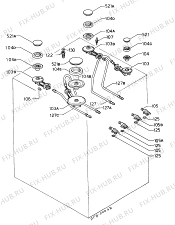 Взрыв-схема плиты (духовки) Zanussi DEM9542S - Схема узла Functional parts 267